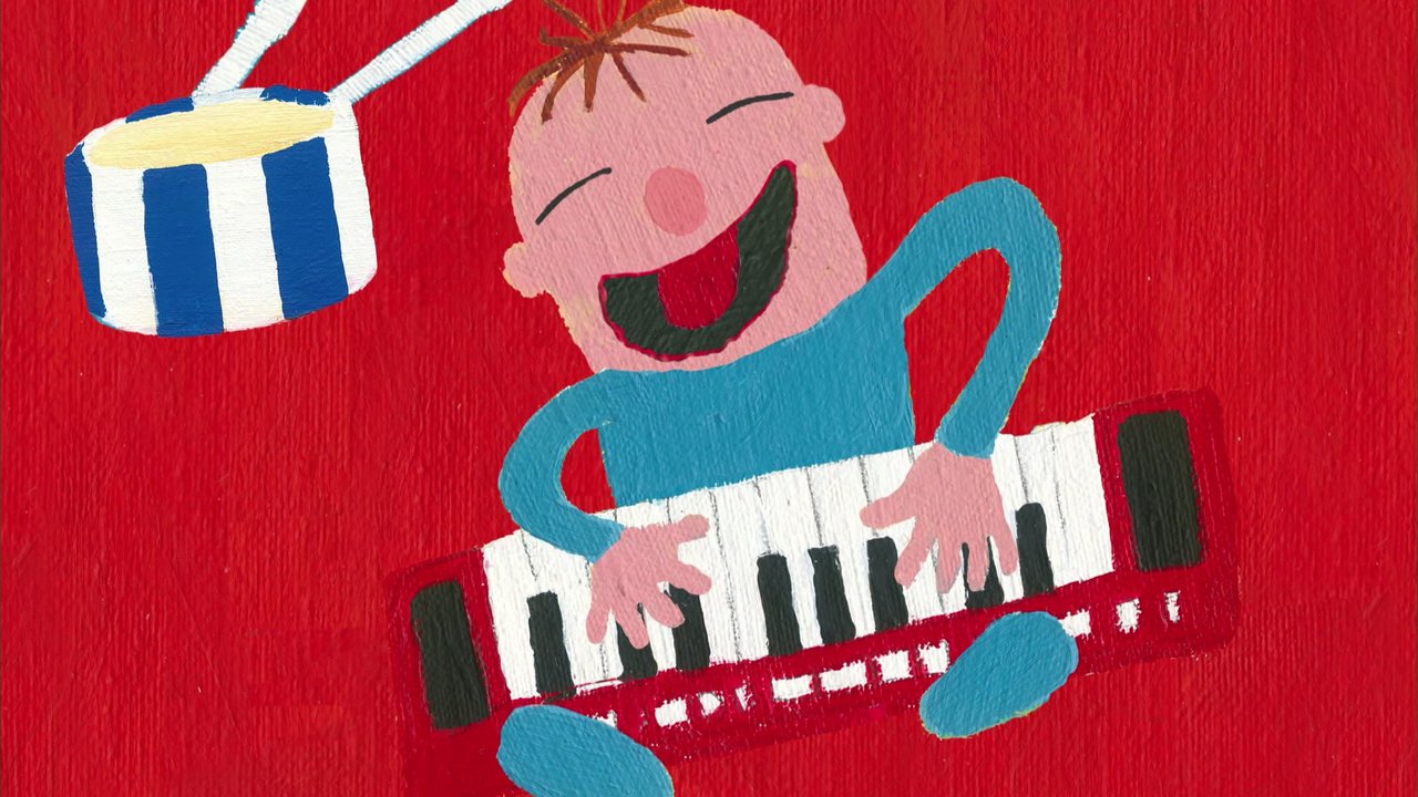 Illustration Willi mit Keyboard und Trommel
