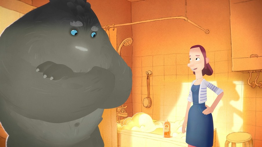 Trude und das Tier im Badezimmer