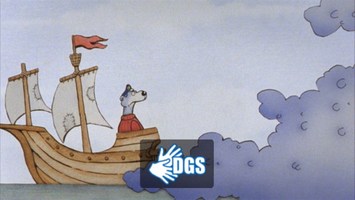 Käpt’n Blaubär auf seinem Schiff