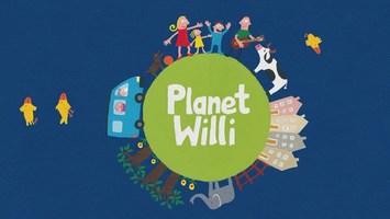 Buntes Bild mit Aufschrift Planet Willi