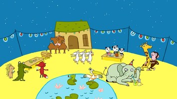 Die Tiere tanzen am Wasserloch