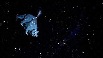 Sternbild Großer Bär markiert im Sternenhimmel