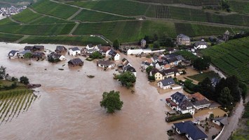 Das überflutete Ahrtal