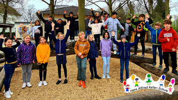 Gruppenfoto der Seepferdchen der Hans Alfred Keller-Schule