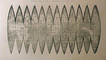 Ein beluchteter Globus