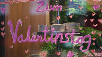 Schriftzug zum Valentinstag