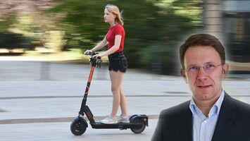 Mädchen auf E-Scooter, Dr. Christian Hermanns (Collage)