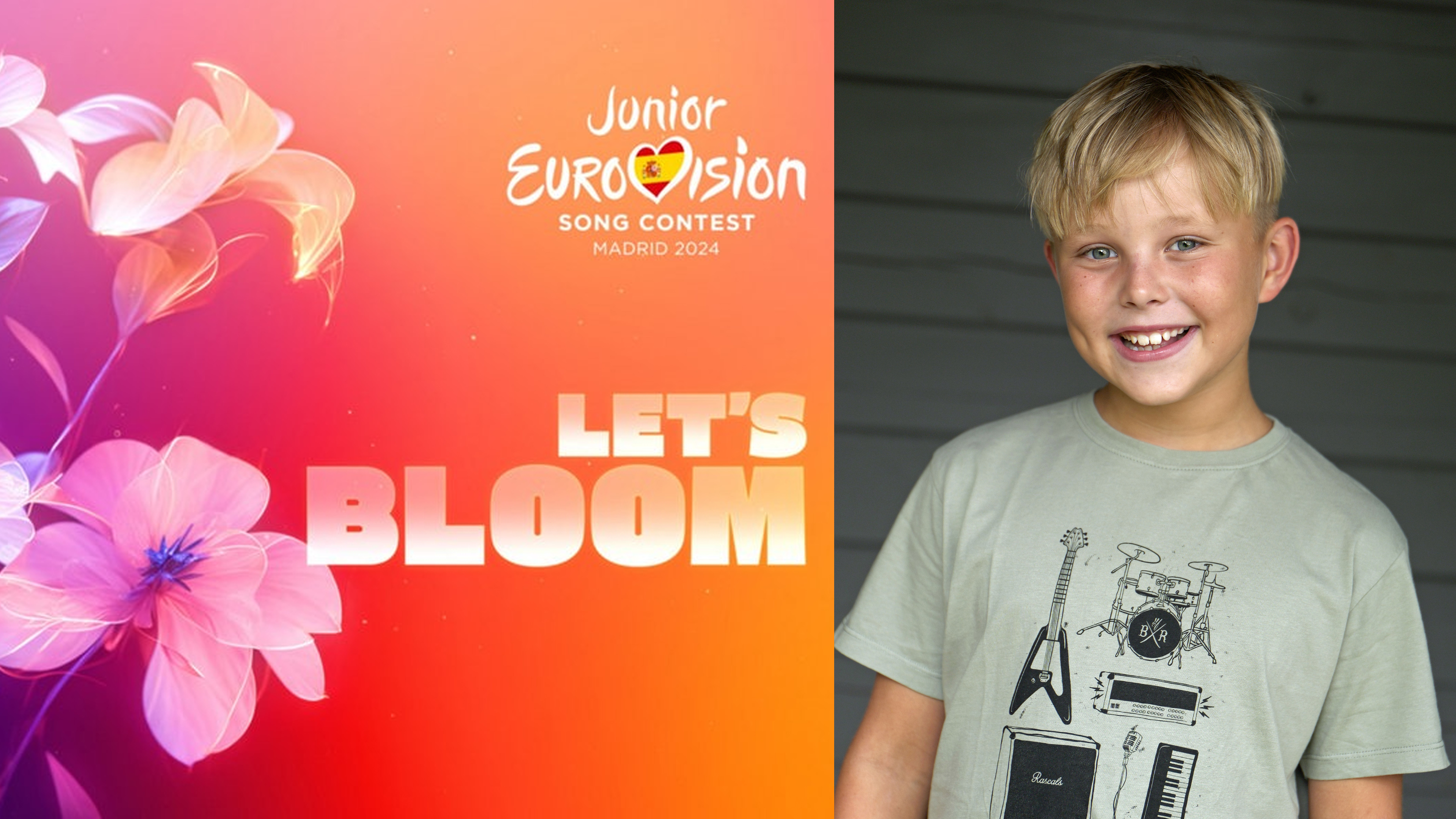 Bildrechte: KiKA/Torben Hagenau Bildcollage: Bjarne und das Logo vom Junior ESC
