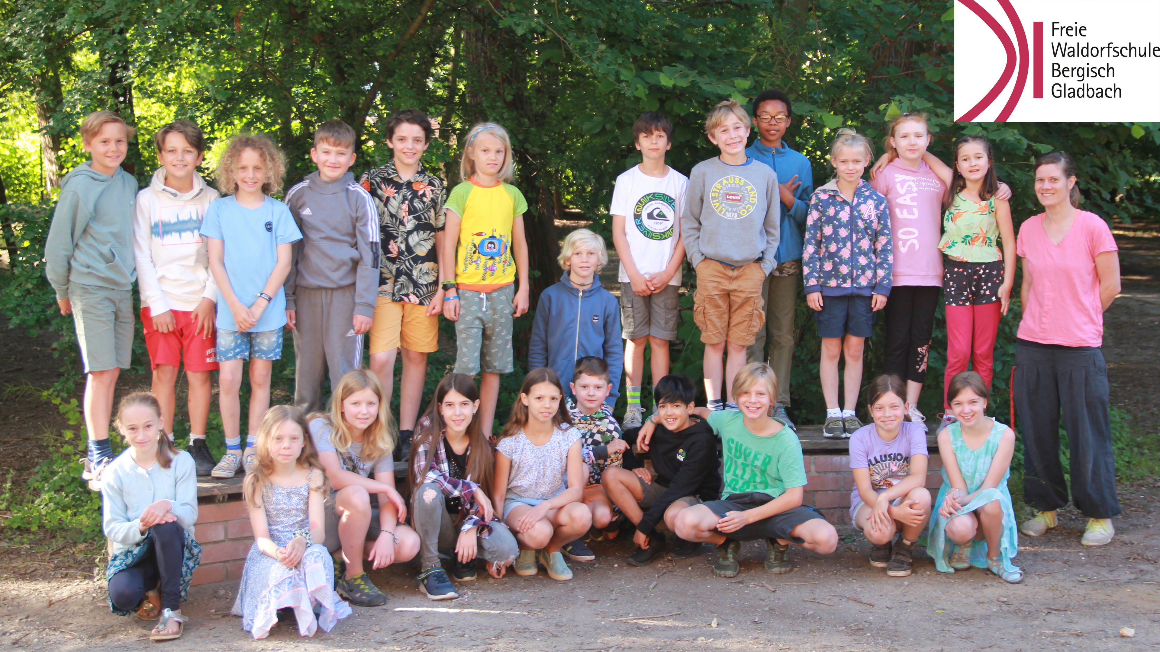 Klassenfoto der 5. Klasse der Freien Waldorfschule Bergisch Gladbach