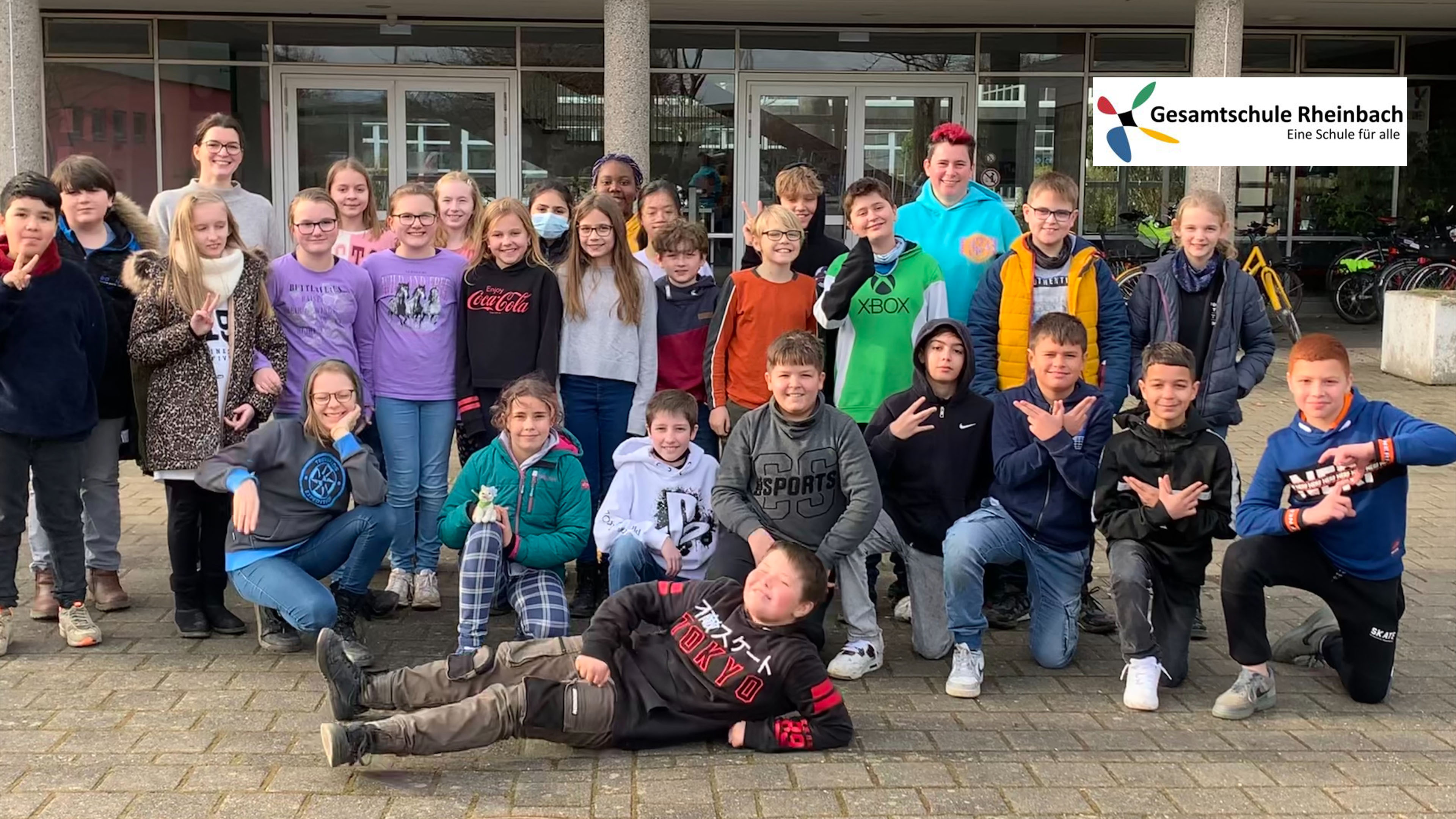 Klassenfoto der 5. Klasse der Gesamtschule Rheinbach