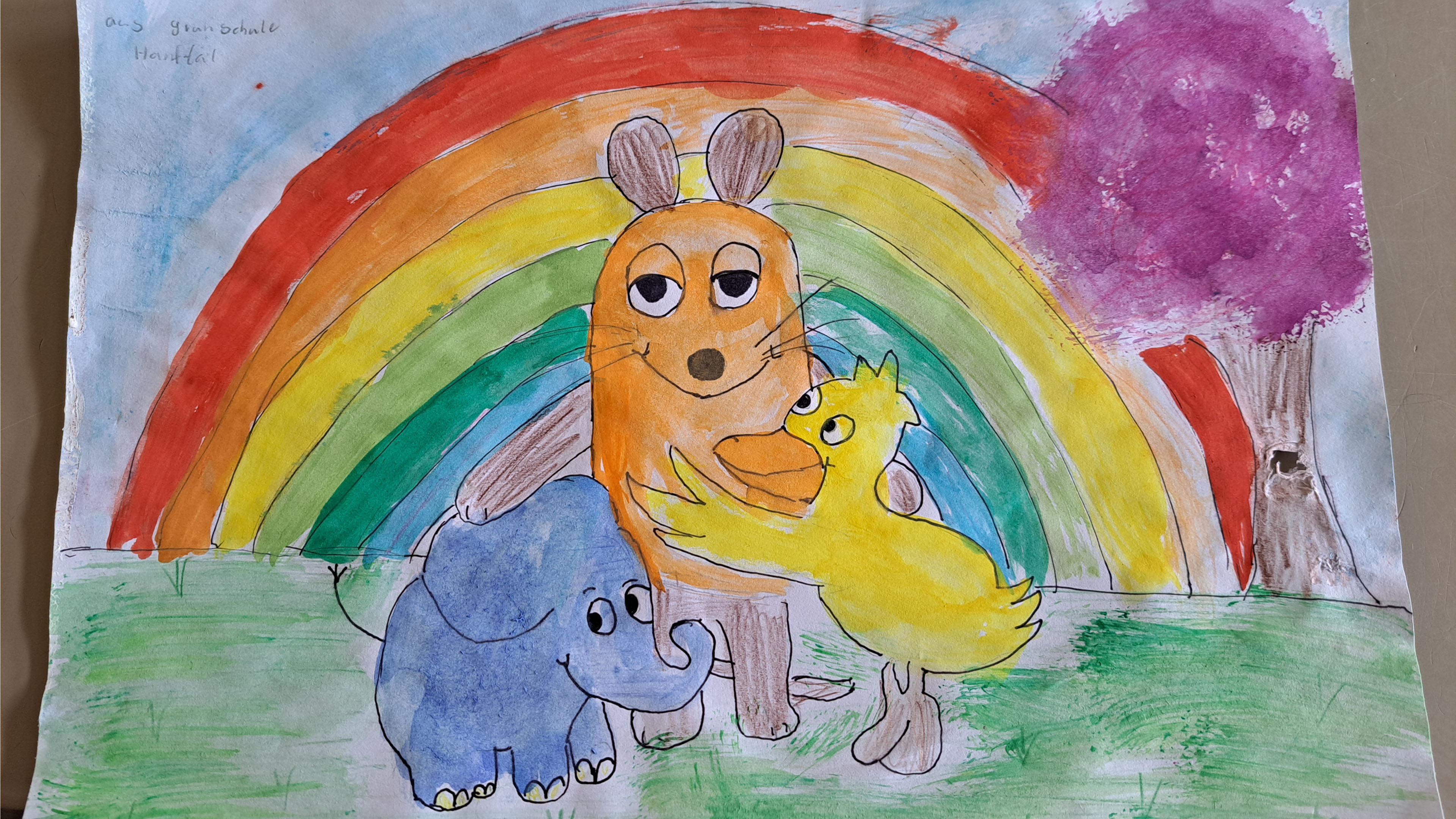 Lucy aus der Mausklasse Hennef hat der Maus ein Bild gemalt