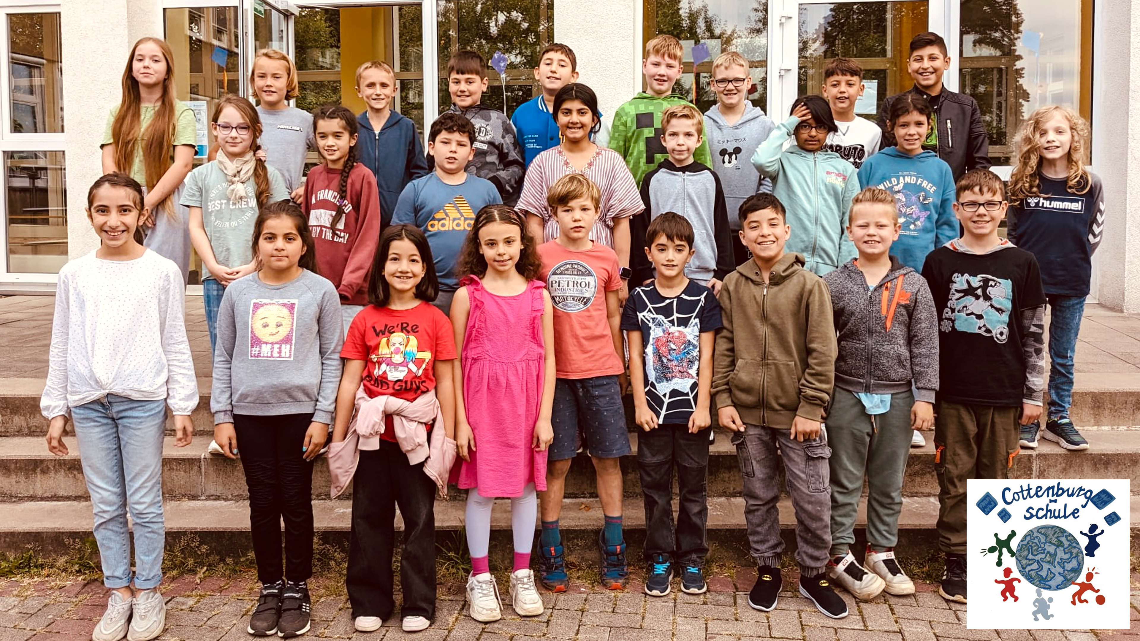 Gruppenfoto der Radiomacher aus der Cottenburgschule in Castrop-Rauxel