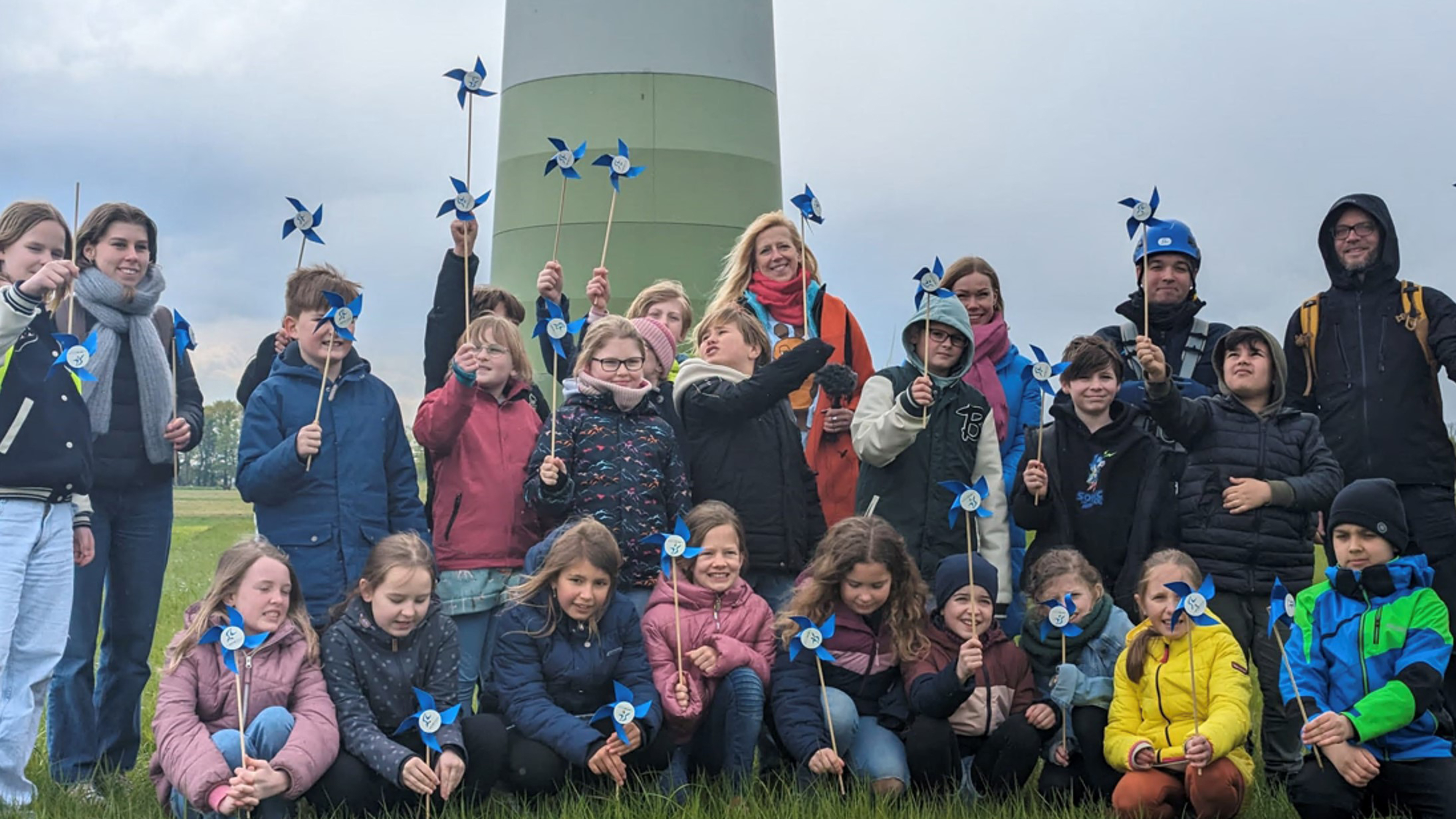 MausKlasse Gladbeck bei der Windrad-Reportage