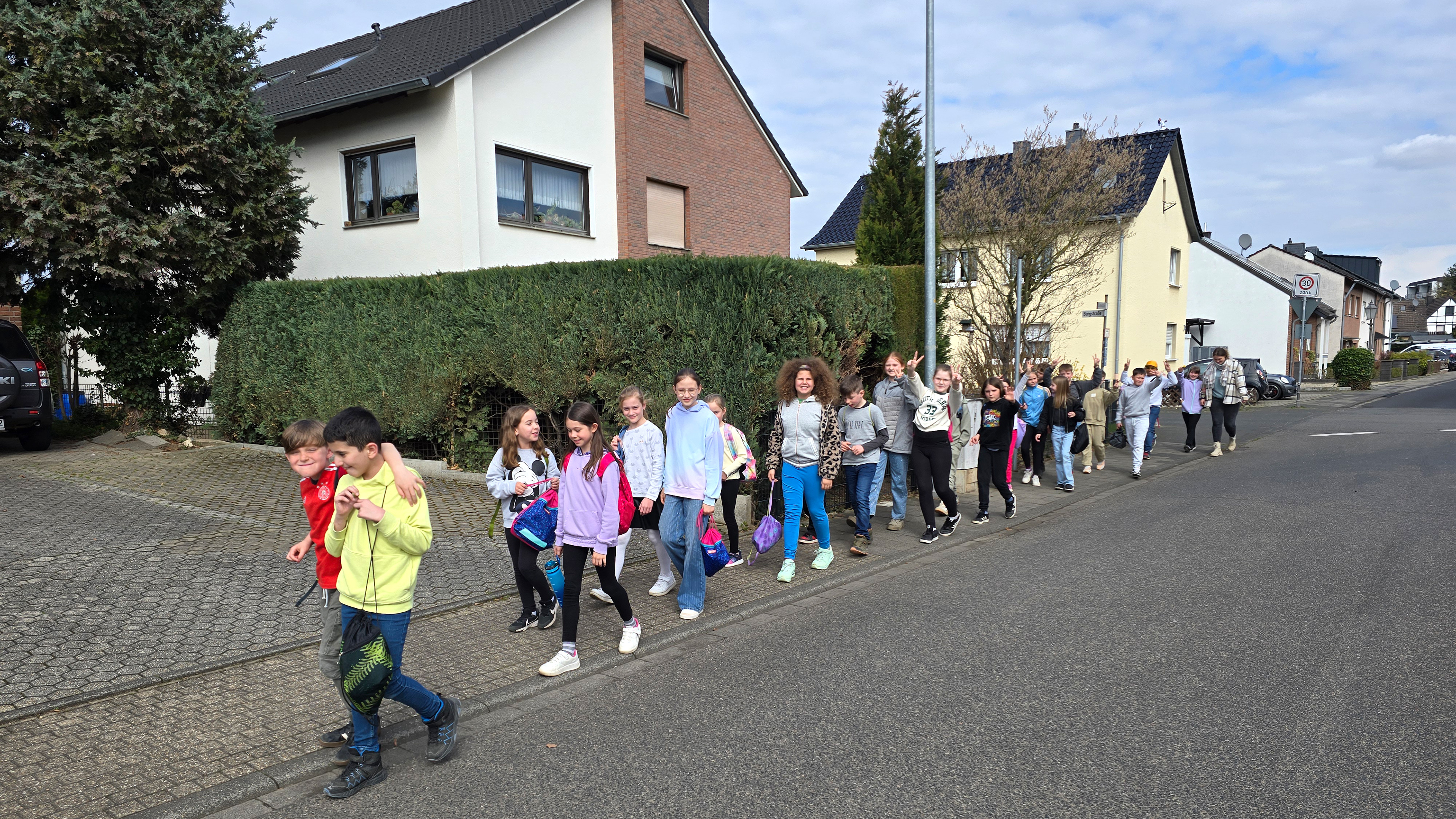 Die MausKlasse spaziert durch Weilerswist
