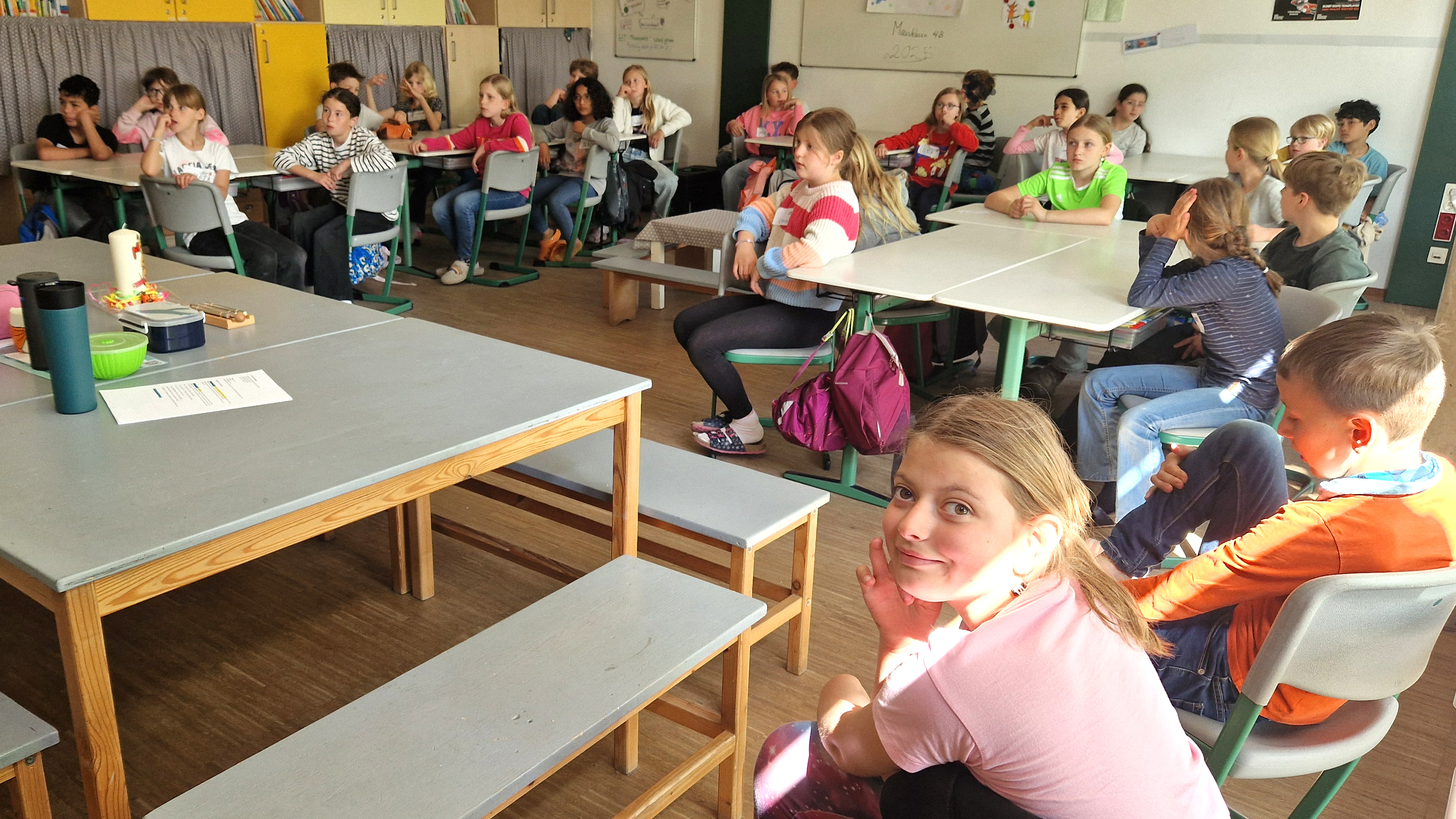 MausKlasse der Kardinal von Galen Schule in Münster-Handorf bei der Nachrichtenwerkstatt