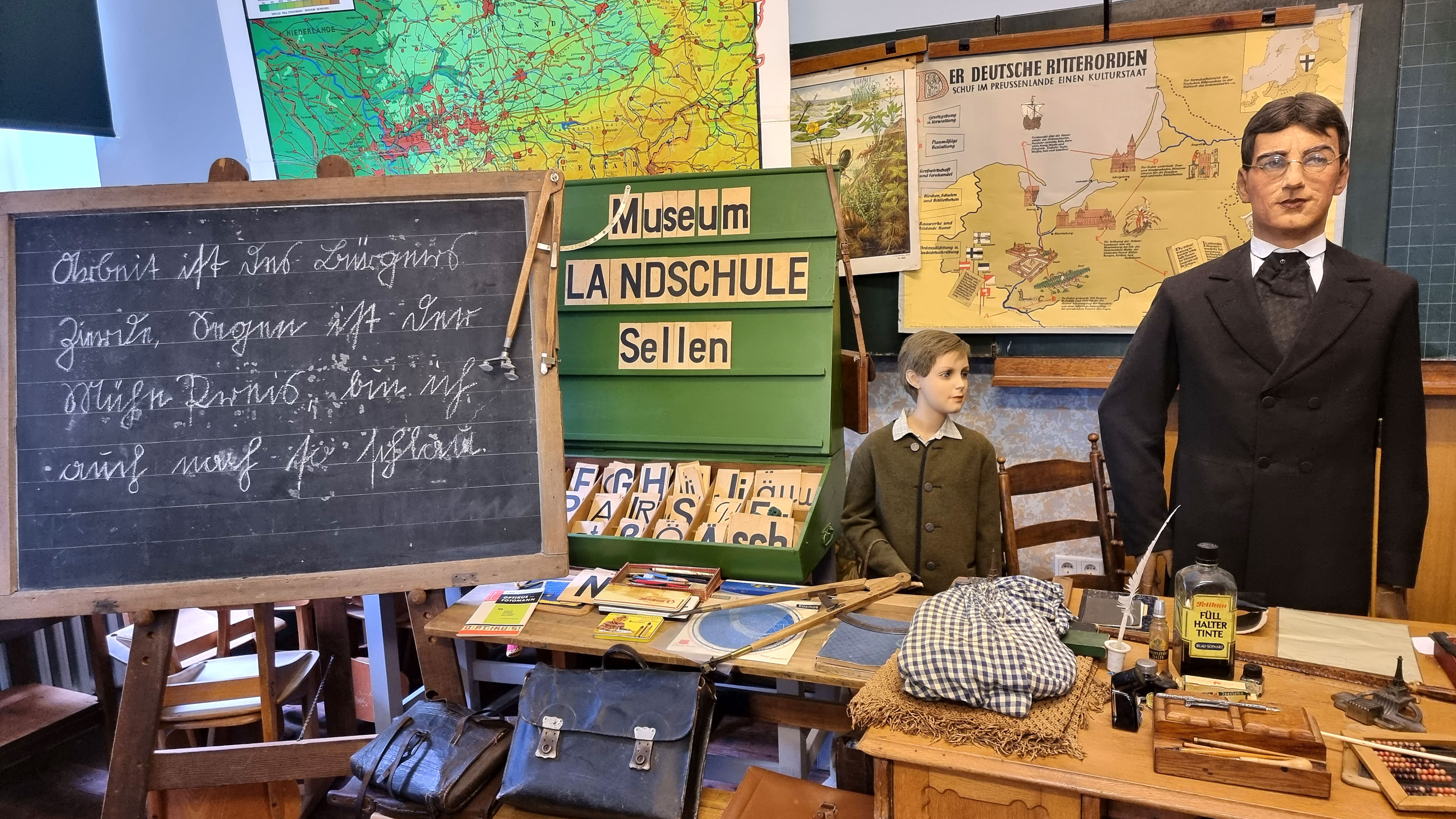 Altes Klassenzimmer im Sellener Landschulmuseum