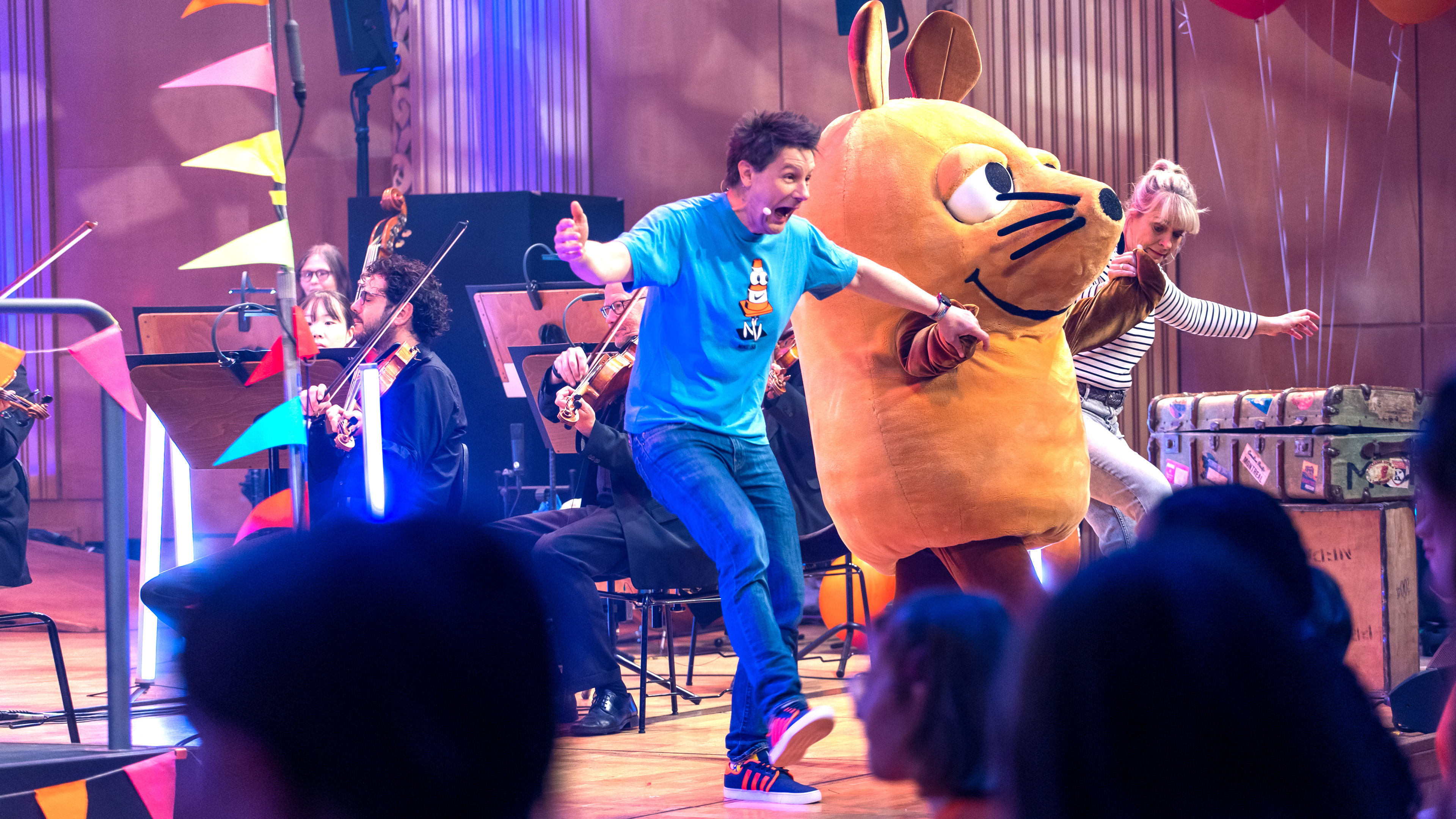 Nina Heuser und André Gatzke tanzen mit der Maus beim Tanz mal mit der Maus-Konzert