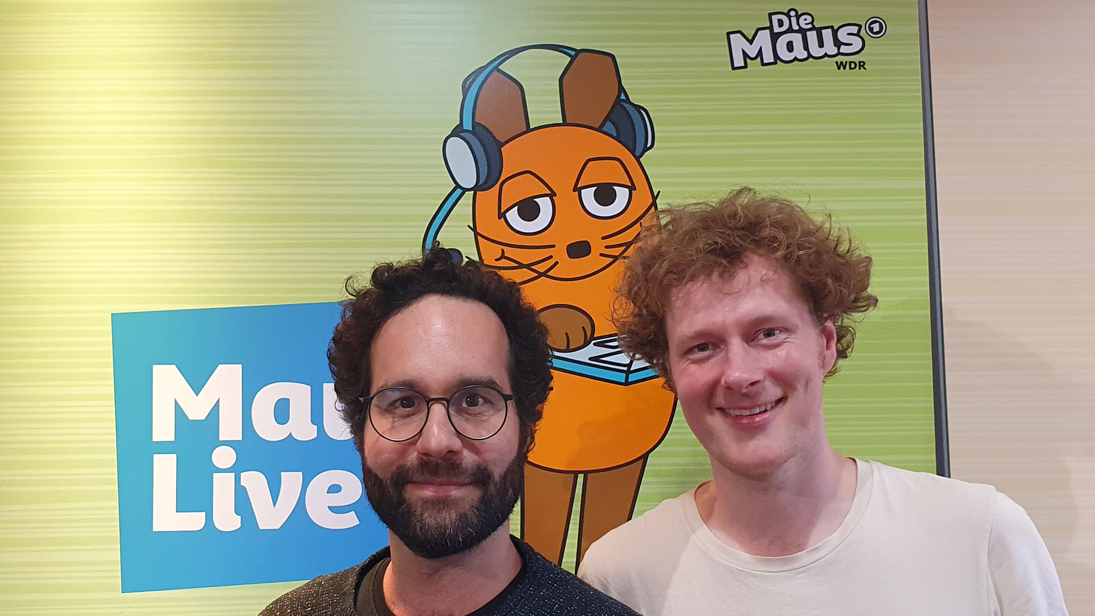Bildrechte: WDR Musiker Deniz und Ove im MausLive-Studio
