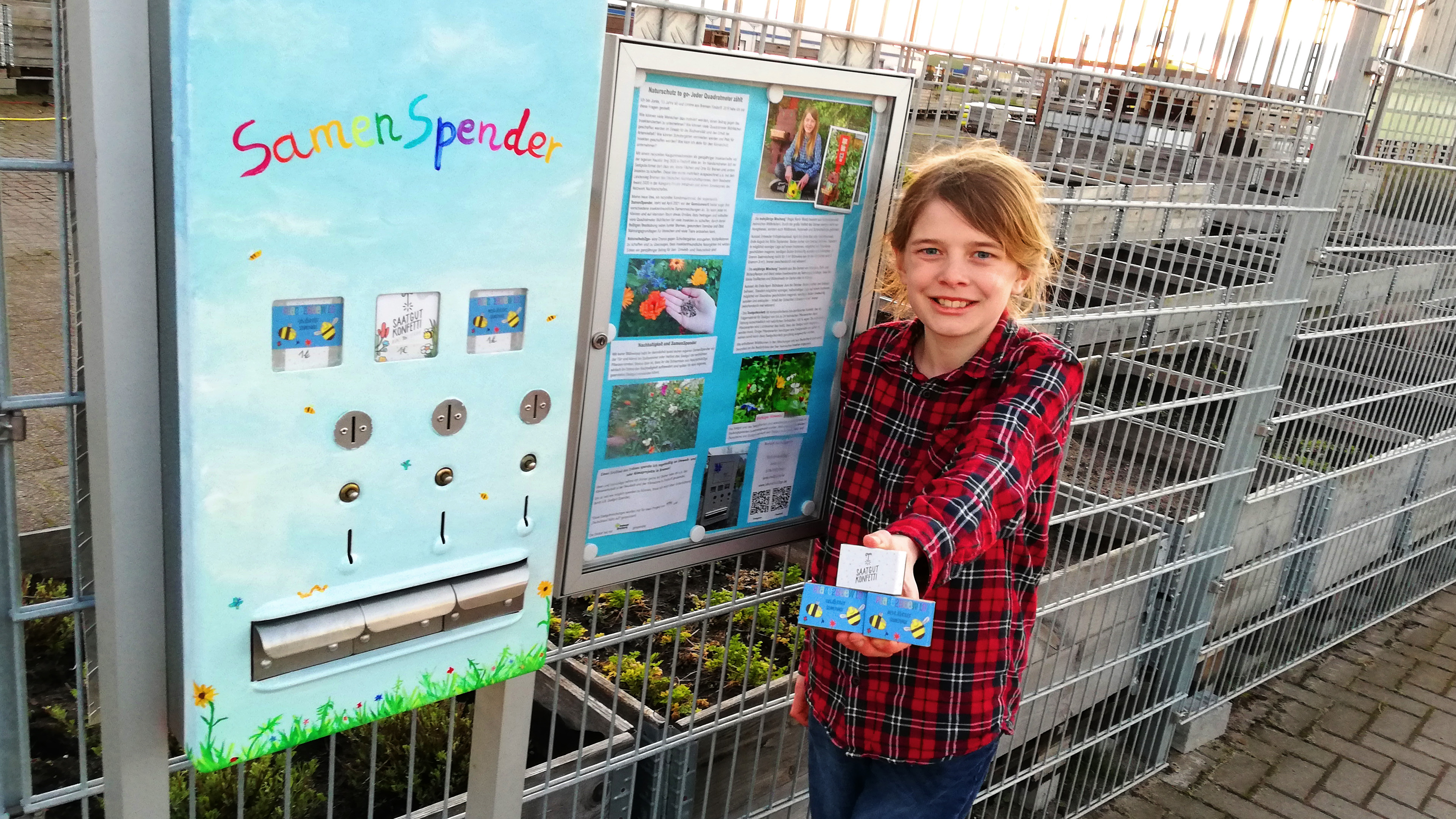 Jonte (14 Jahre) hat Saatgut-Automaten erfunden