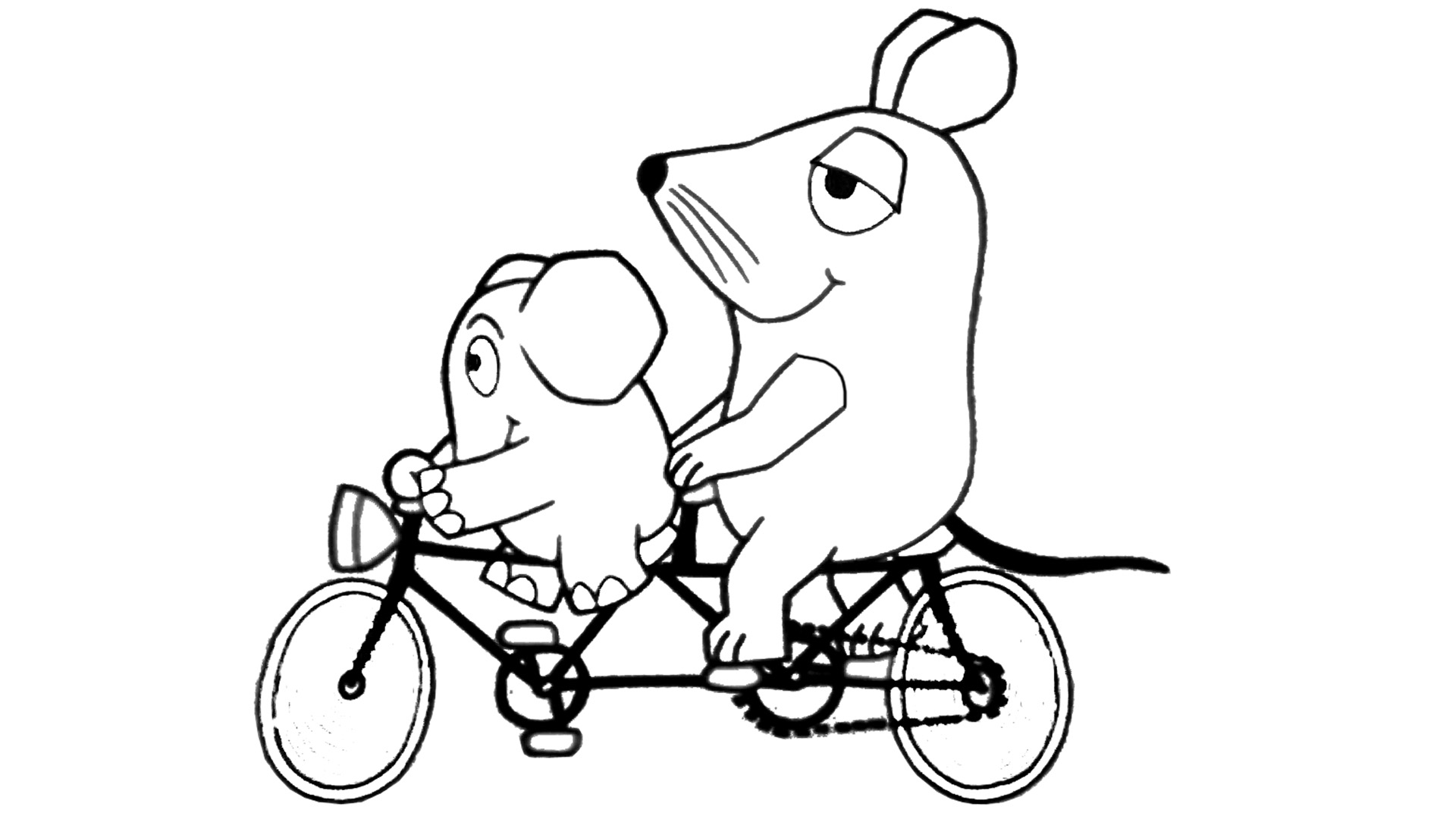 ausmalbild verkehrssicheres fahrrad  cartoonbild