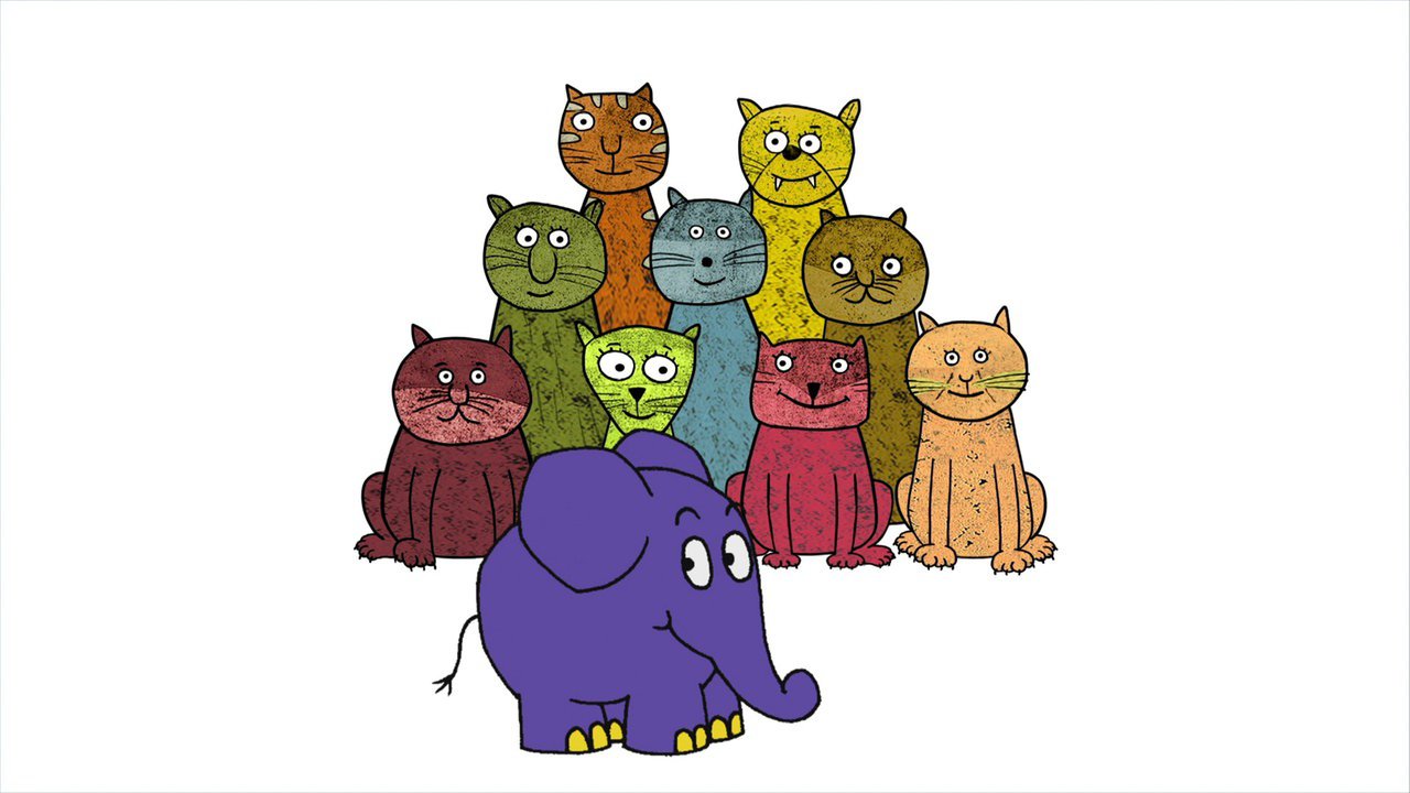 Animation: Der Elefant vor einem Katzenchor