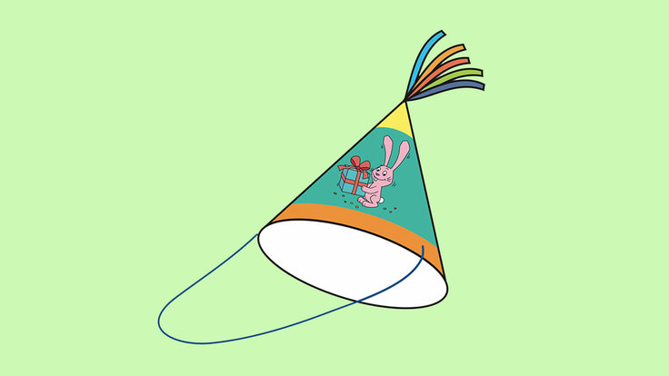 Party-Hütchen mit Hase