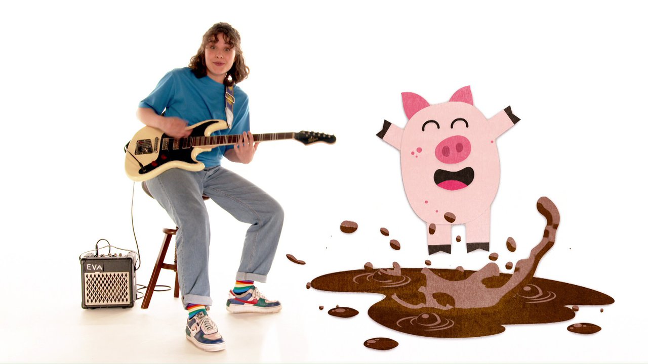 Eva und das Schwabbel-Schweinchen springt in den Matsch