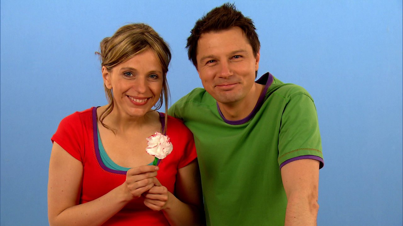 Tanja und André mit der Taschentuch-Blume 