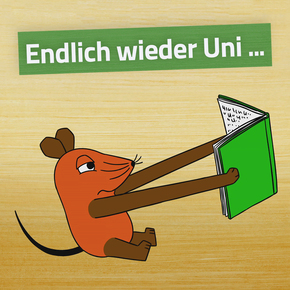 Maus mit Buch; Rechte: WDR