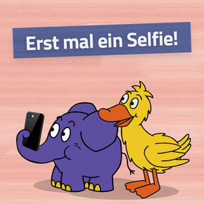 Ente und Elefant machen ein Selfie; Rechte: WDR