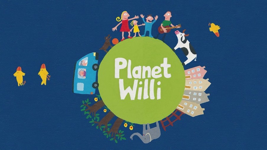 Buntes Bild mit Aufschrift Planet Willi