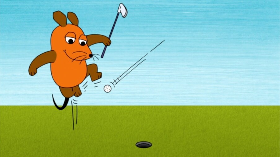Maus spielt Golf