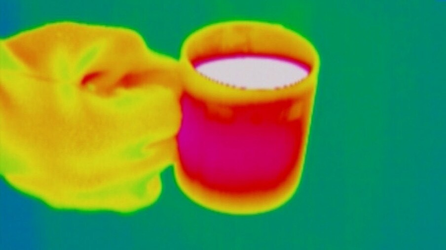 Wärmebild einer Tasse