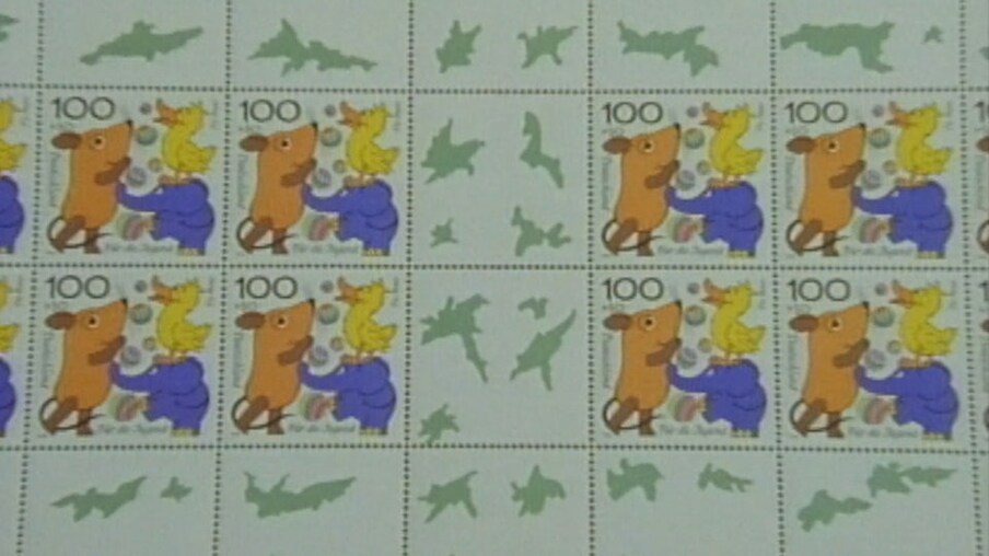 Mehrere Maus-Briefmarken