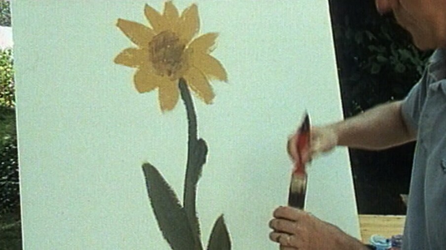 Armin malt eine Blume