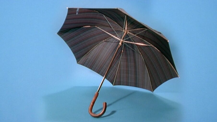 Ein geöffneter Regenschirm