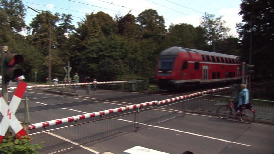 Eine Bahnschranke