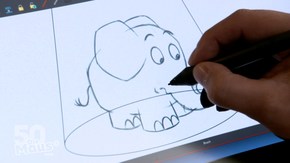 Elefant wird gezeichnet; Rechte: WDR